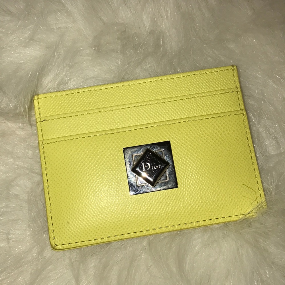Dior Neon Yellow Cardholder